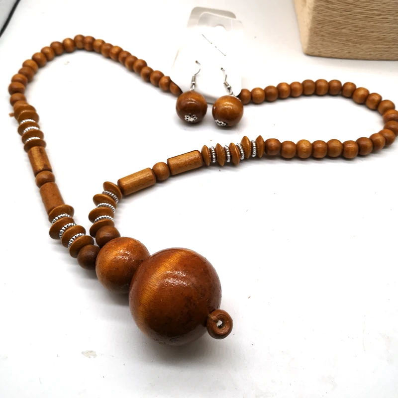 Новые африканские ожерелье из деревянных бусин