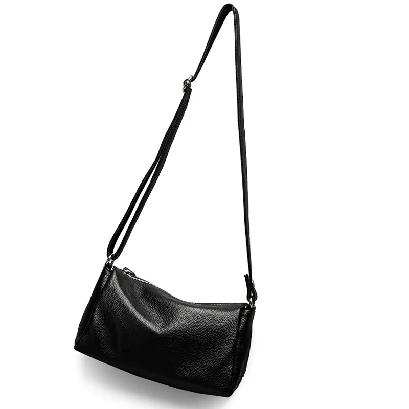 

Women Soft Litchi Genuine Leather Shoulder Bags High Quality Cowskin Crossbody Bags Chic European and American Style Handbags