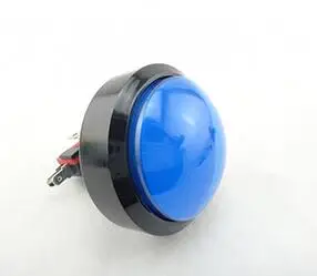 2 шт. 60 мм круглый с подсветкой аркадная Кнопка Светодиодный кнопки с микропереключателем для монет игровой автомат - Цвет: Blue