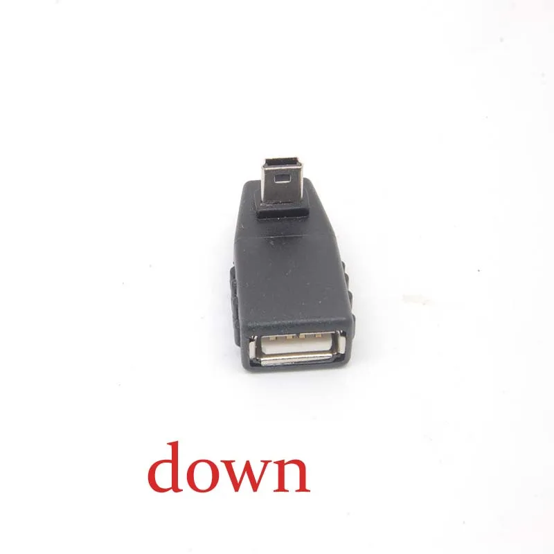 10 قطعة 90 درجة أسفل الأنثى إلى 5 دبوس B ذكر البسيطة USB OTG المضيف محول USB2.0