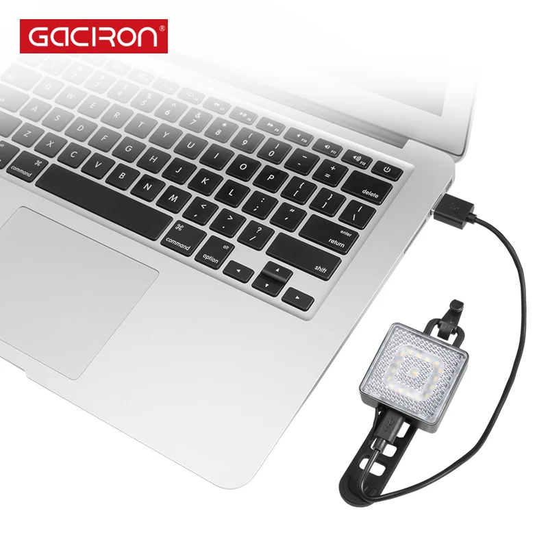 Excellent GACIRON Bicycle Warning Front Light 80Lumen W08F-80 LED Lamp Bicycle Light USB Rechargeable IPX6 Waterproof Bike Accessories 3