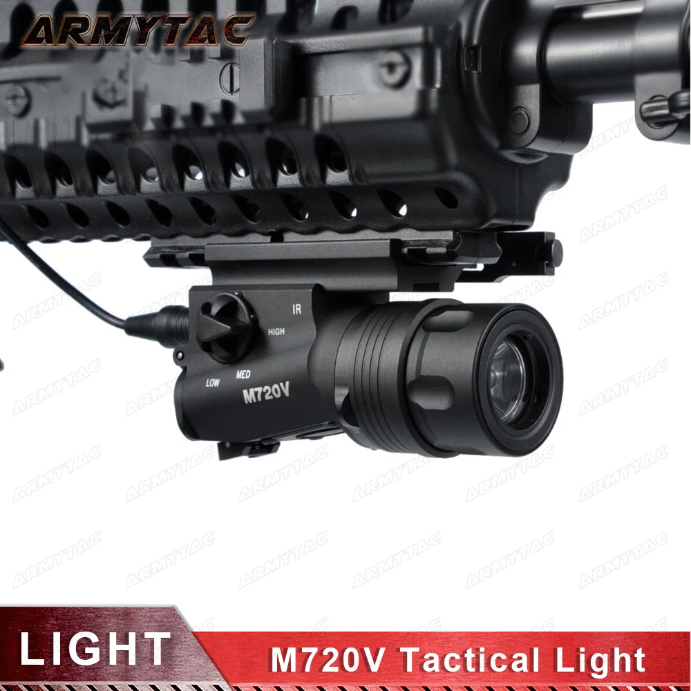 

Tactical M720V LED Flashlight CREE R5 400 Lumen Airsoft Gun Flashlight Strobe Output Version Gun Light with M93 FOR WARGAME