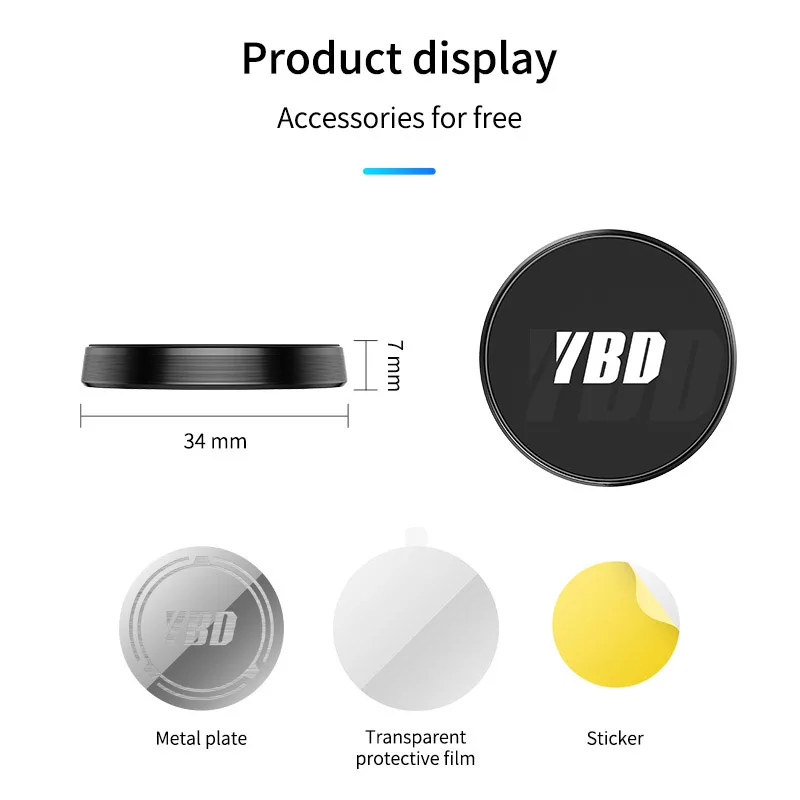 Универсальная Магнитная подставка YBD для телефона Samsung Xiaomi автомобильный