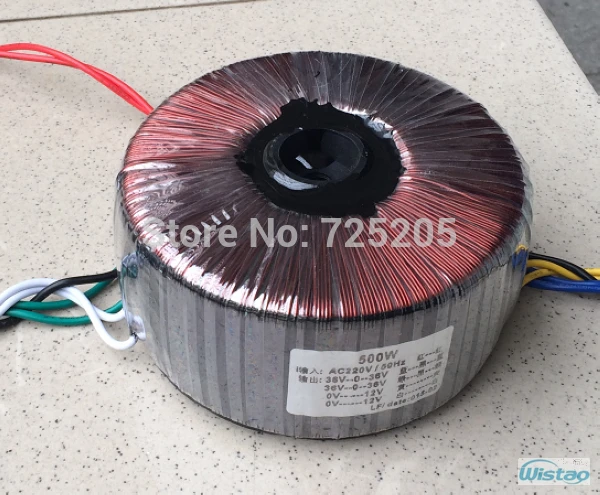IWISTAO Toroidal Transformer 500W HIFI Audio Amplifier Dedicated AC 36 V (3 group) AC 12V (2 group) Pure Copper Amp DIY IWISTAO Toroidal Transformer 500W HIFI Audio Amplifier Dedicated AC 36 V (3 group) AC 12V (2 group) Pure Copper Amp DIY
