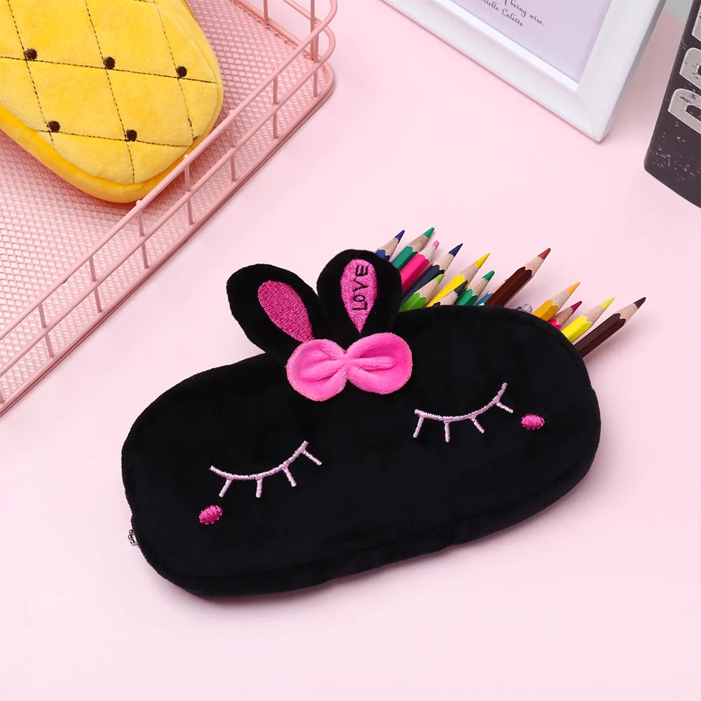 

Cute Plush Cartoon Makeup Pouch Women Cosmetic Bag Kawaii Animal Small Children Student Stationery Bag Creative Gift