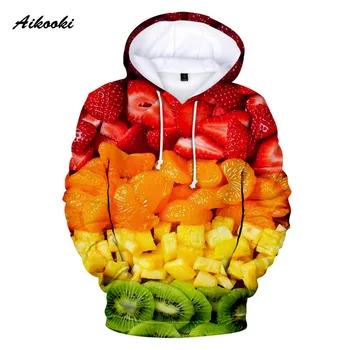 

New 3D Printing Fruit Hoodies Men Polluvers 2019 Fashion Funny Sweet Fruit Casual Tracksuit Womens Sweatshirts
