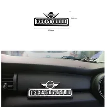 Per BMW Mini MINI Fermata Temporanea Segno Del Telefono di Trasferimento di Carta di Numero di Carta Del Telefono Mobile Mini Etichetta di Parcheggio Auto Accessori