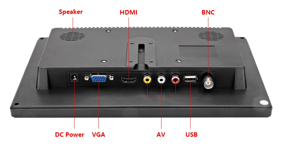 Vtopek 10 ''автомобильный монитор 1280*720 компьютерный монитор HDMI VGA 12-24 V 18IR лампа CCD чип PAL/NTSC видоискатель AV1 AV2