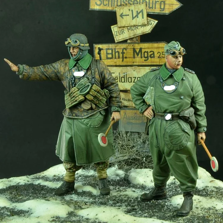 

1/35 Feldgendarmerie Set, Resin kit soldiers, GK, Military subject matter of WWII, Scene combination, Uncoated No colour
