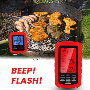

Wireless Remote Digital Cooking Meat Thermometer with Dual Probe for Kitchen Barbecue Oven Food Surveillance Within 70M