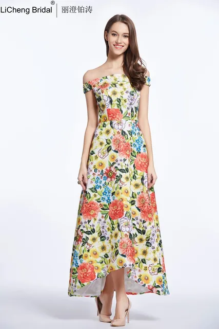 Evening Dress Vintage Fl Print Dresses Hot Ing Colorful Evening Dress Vintage Fl Print Dresses Hot Ing Colorful Satin Long Formal Ck
