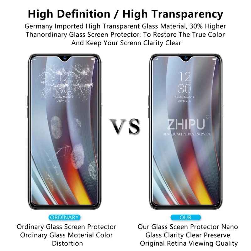 Закаленное стекло для OPPO Realme 3 Pro Защитное экрана 2.5D 9H закаленное RMX1851 защитная