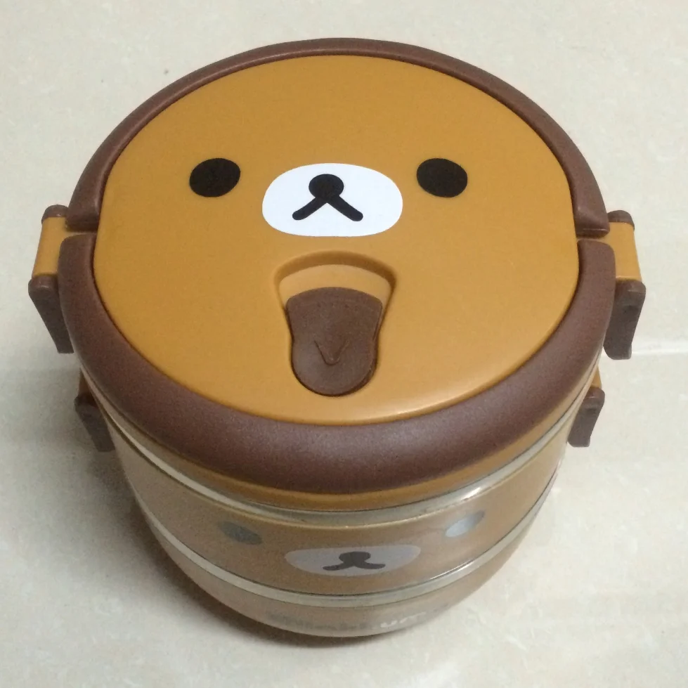 

Two Layer Cartoon Portable Stainless Steel Food Storage Box Kids Thermal Insulated Food Container Bento Lunch Box Tableware(152)