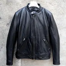 Новинка, зимнее Мужское пальто из натуральной яловой кожи со съемной подкладкой, Мужская короткая куртка черного цвета, большие размеры xxxl 2xl 3xl