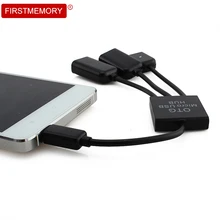 3 в 1 OTG Micro USB хаб 3 вспомогательное устройство для USB адаптер-разветвитель Мощность зарядный хаб кабель Зарядное устройство коннектор для планшетного компьютера
