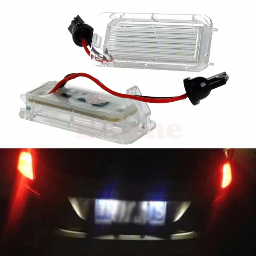 

HNGCHOIGE 1Pair License Plate Light 18LED Lamps For Ford Mondeo For Focus 5D C-MAX S-MAX