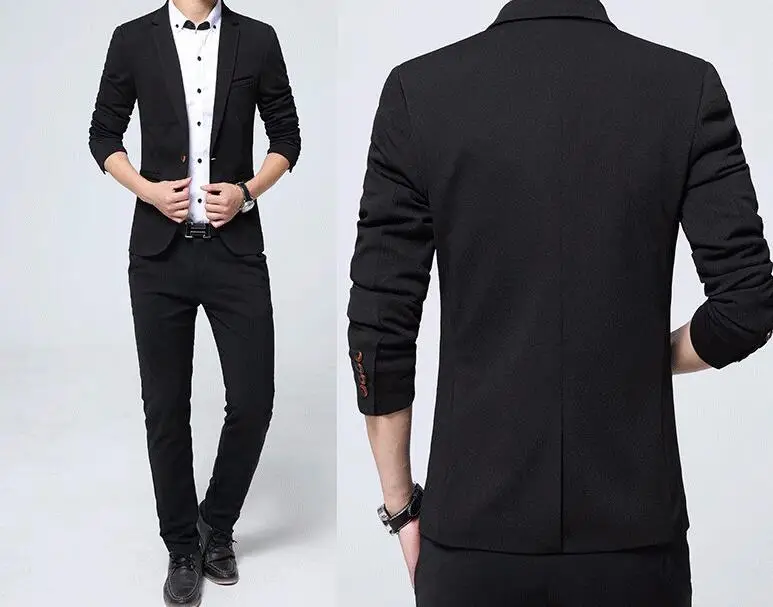 Модные Для мужчин Блейзер Повседневные комплекты одежды Slim Fit пиджак Для мужчин весна костюм Homme, Terno Masculin Блейзер, куртка