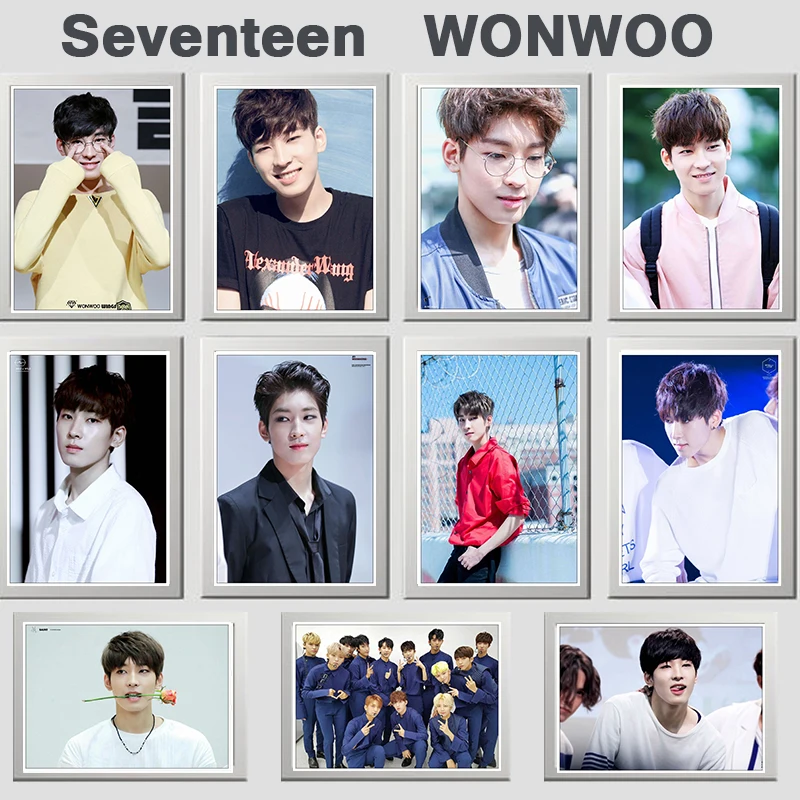 

Seventeen WONWOO photo star Coated poster Painting Home Room Decor Wallpaper Modern Decoration
