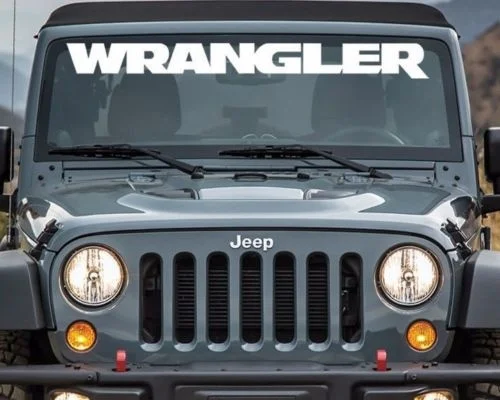 Виниловая наклейка на лобовое стекло WRANGLER логотип автомобиля заказ
