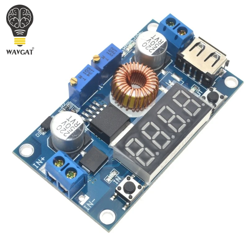DC-DC 5A цифровой светодиодный модуль зарядного устройства для литиевой батареи CC/CV USB понижающий преобразователь с Вольтметр Амперметр