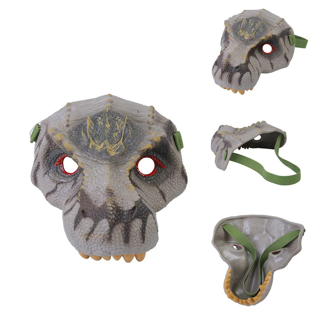 HIINST Adults Kids Horror Mask Halloween Latex Party Cosplay Dinosaur Face Costume Scary Toy Chrismas Funny | Игрушки и хобби