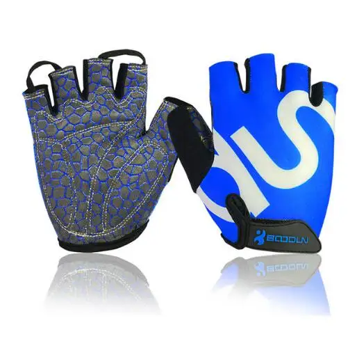 New Boodun Brand Gloves Half Finger Bicicleta Body Building Fitness Gloves Sports Silicone 4 Colors Available