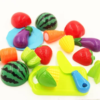 MOONBIFFY 10PC /Set Plastic Kitchen toy Fruit Vegetable
