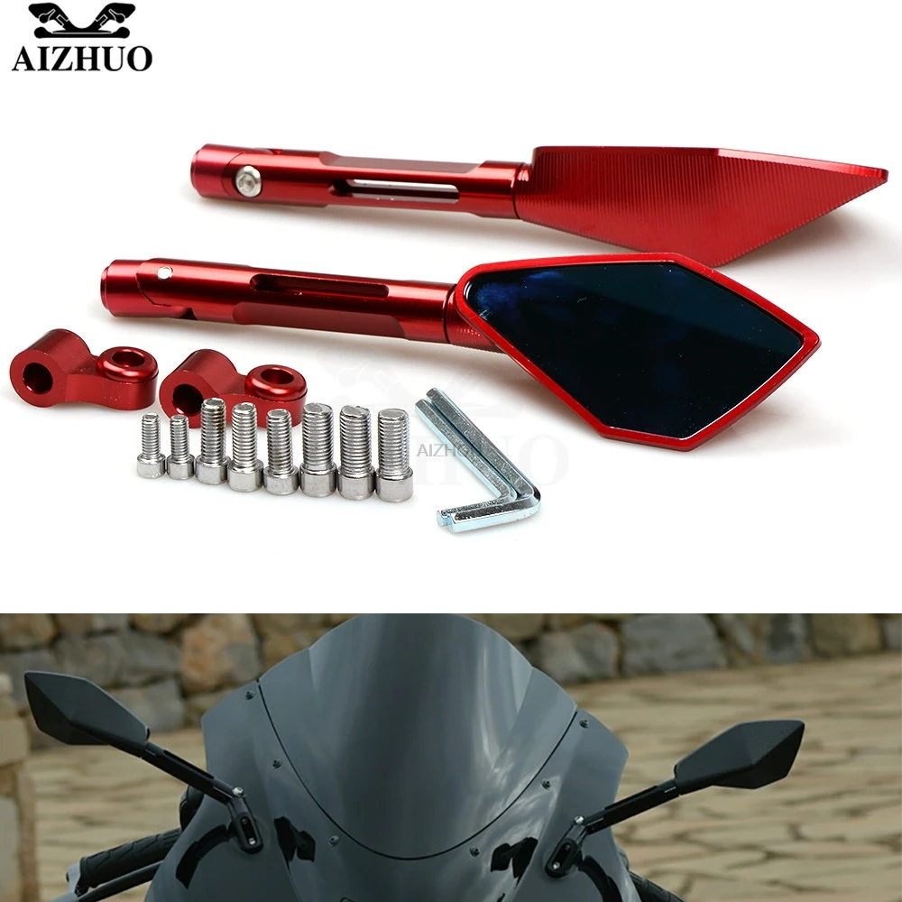 Universal M8 M10 Aluminum CNC motorcycle rearview Side mirror For yamaha XJR1300 XJ6 V-max MT-01 MT-03 TDM900 FZ1 FZ6 YBR