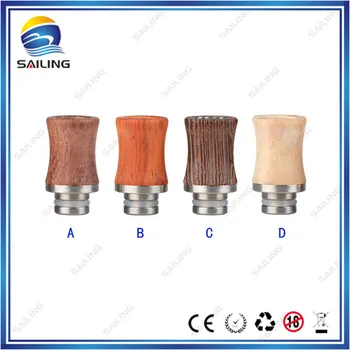 

Sailing products ecig wood Hybrid drip tips wide bore 510 e cigarette drip tips atomizer RDA RBA tank