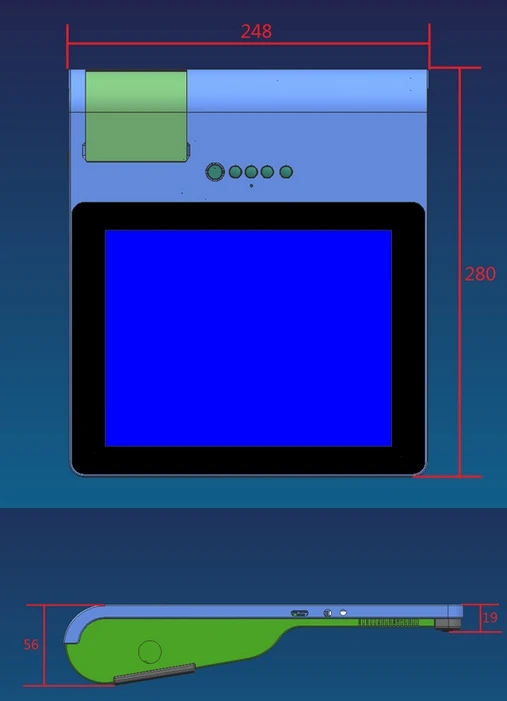 windowsXp / 7/8 OS touch screen Android OS 3G POS terminalWireless pos with RFID smart card readerprinter Free SDK