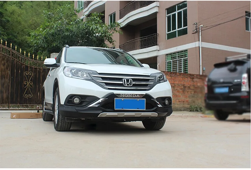 Подходит для Honda CRV CR-V 2012 2013 передний+ задний бампер диффузор бамперы для губ защитная накладка ABS 2 шт