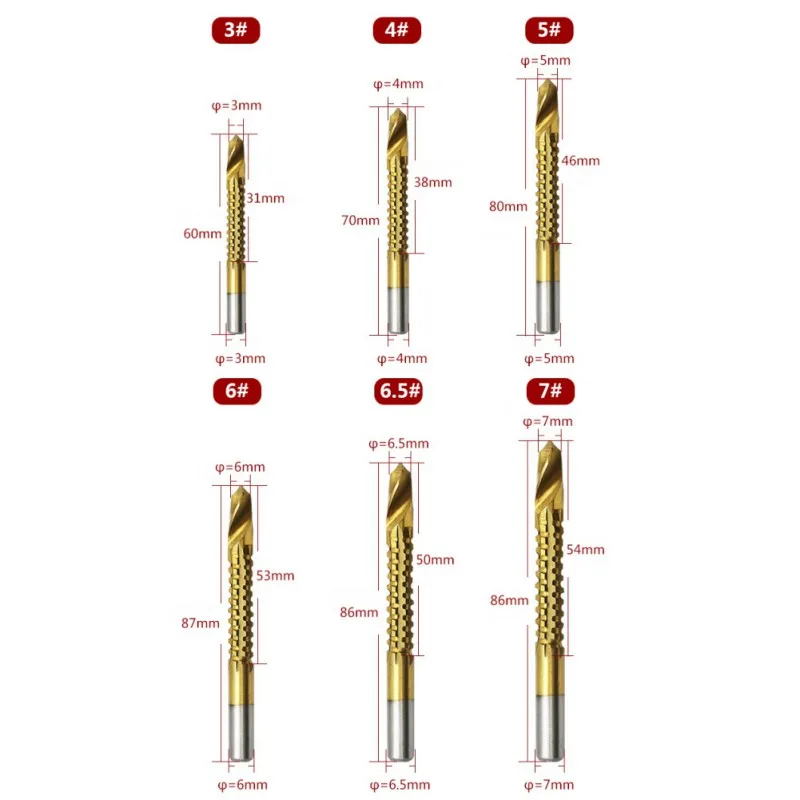 6 шт. канавочное сверло пила для работы по дереву бурильные долото гладить алюминий сплав пластик пластины и другие рисунок слот обработки
