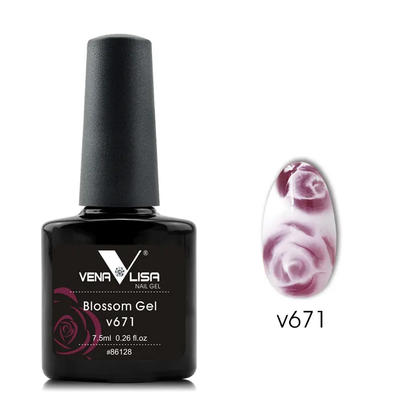 Venalisa, 12 цветов, для дизайна ногтей, для красоты, маникюра, сделай сам, дизайн ногтей, цветочный эффект, лак для ногтей, Гель-лак для ногтей - Цвет: v671