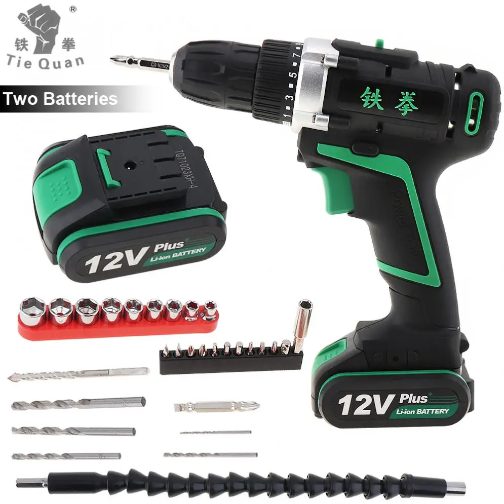 

100 - 240V Cordless 12V Plus Electric Drill with 29pcs Accessories Set for Handling Screws / Punching