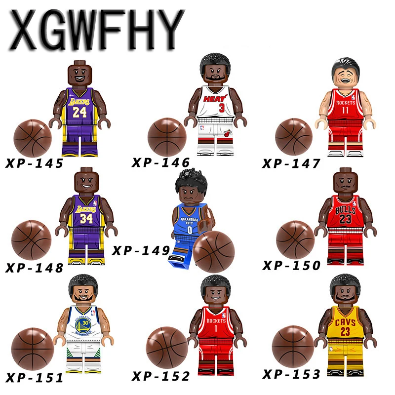NBA الأردن كوبي ليبرون جيمس واد الكاري كرة السلة Einzel البسيطة مان Bausteine Ziegel Spielzeug Kompatibel معهد ماساتشوستس للتكنولوجيا LegoingLy JM206