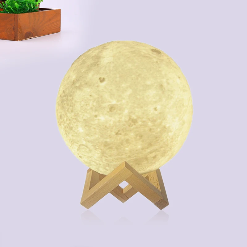 

Nordic 8CM 3D Moon Lamp USB LED PLA Night Light Moonlight Touch Sensor Gift Decor Luces LED Decoracion Lampada Led Veilleuse