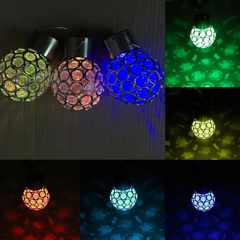 Solar Power Energy Saving 7 Colors Changing Plastic Ball Garden