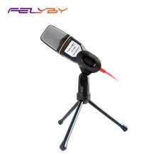 FELYBY SF666 Professional Condenser Recording Karaoke Microphone For PC Laptop Phone 3 5mm Desktop Microfone