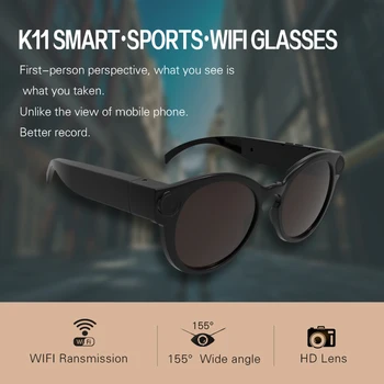 

Smart Glasses WiFi Camera for IOS Android Full HD 1080P, Mini Portable Sports Sunglasses Camera, Micro Video Recorder Camcorder