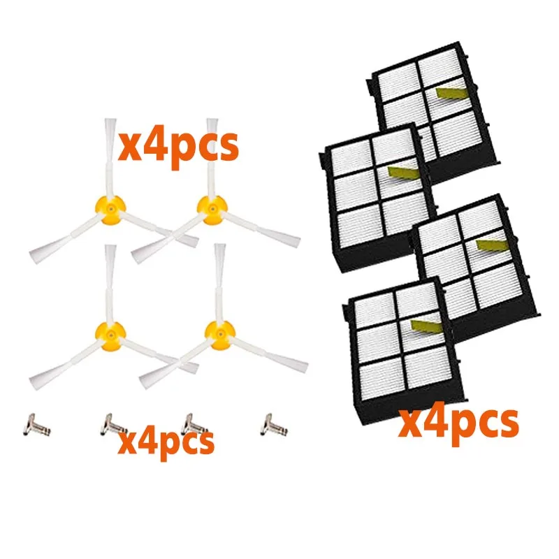Аксессуары для Наборы Замена для iRobot Roomba 800 900 серии 870 880 890 960 980 пылесос боковая щетка фильтр экстрактор - Цвет: 12pcs-set