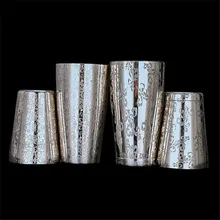 Новинка 1350 мл Бостонский шейкер для водки с двойным резным цветком барные инструменты bpa бесплатно 18/8 нержавеющая сталь высокого класса шейкеры для виски, коктейлей