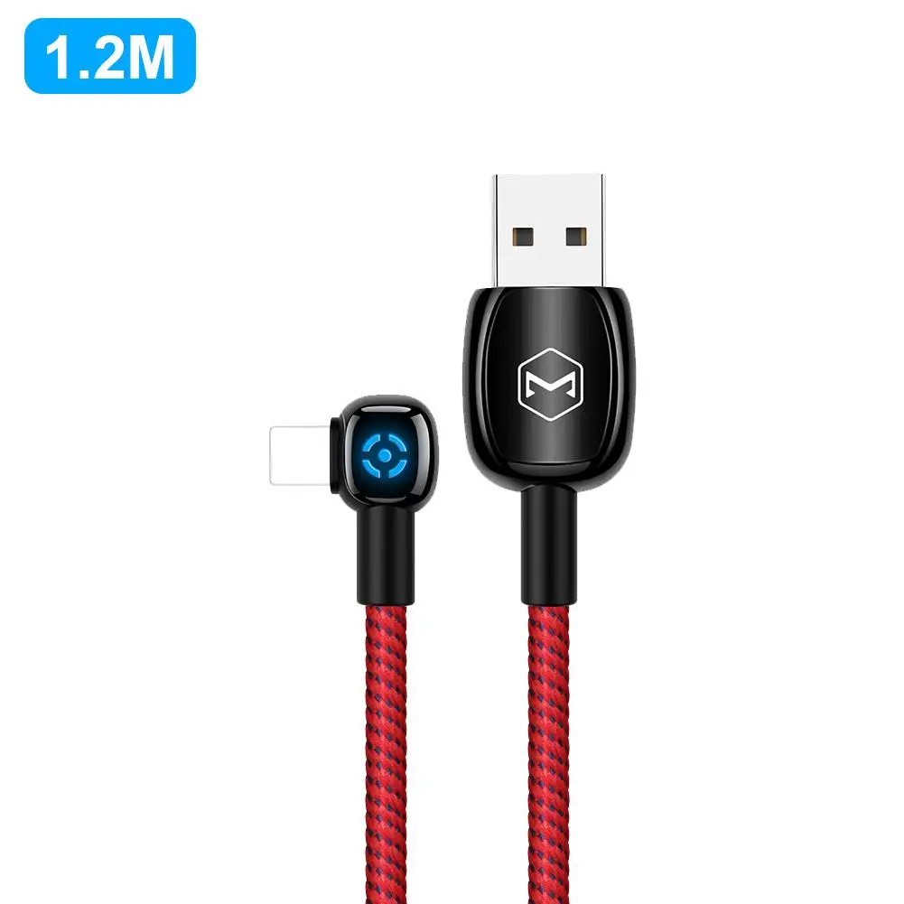 

Nylon-braided Charging Data Cable Smart Auto Disconnect USB Charger Cable With LED Light For IPhone 8 8s XS Max/Xr/Xs/ X