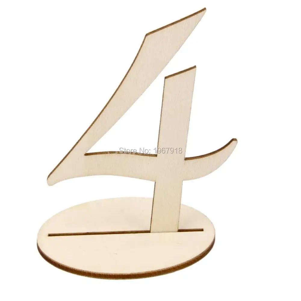 1-10 Wood Table Number, Rustic Wedding Centerpieces Decoration Table Stand, Wooden Table Numbers for Wedding Party (6)