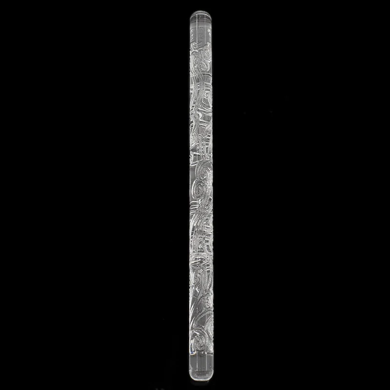 Transparent Acrylic Wave Pattern Rolling Pin Polymer Clay Tools DIY Embossing Texture Print polymer clay tools