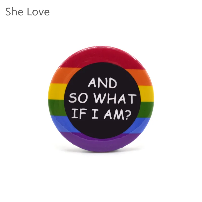 Гордыня Радуга флаг Pinback Кнопка значок поддержка гей-лесбиянок значок