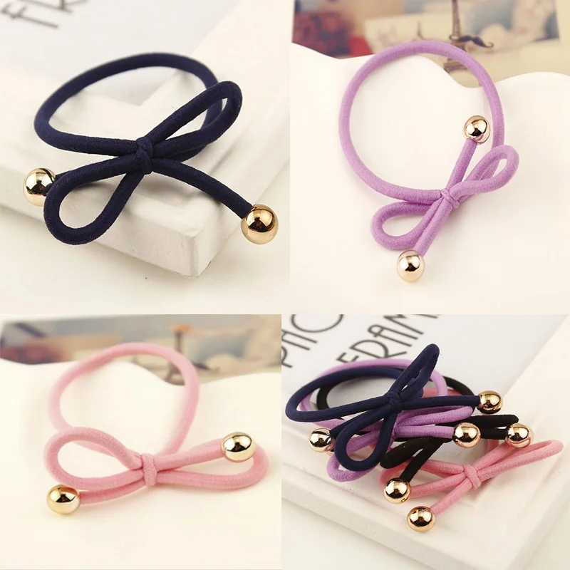 

2018 Braided Bow Elastic Rubber Bands Headwear Women Girl Elastic Hair Band Women Hair Accessories