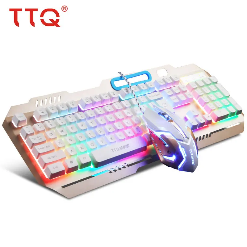 TTQ USB игровая клавиатура мышь геймерский профессиональный набор Razer Led
