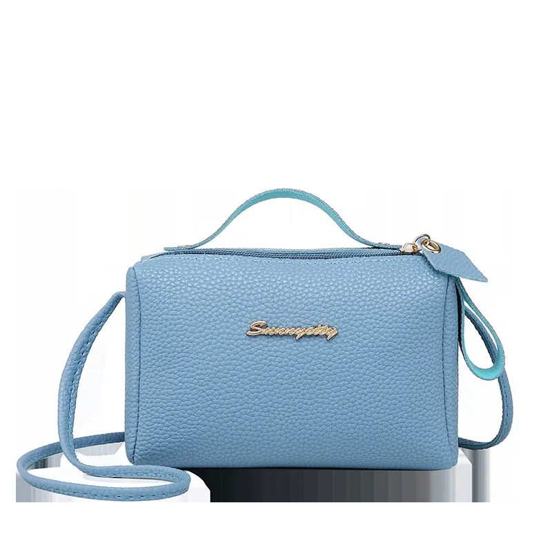 

2019 New Shoulder Concise Pillow Personality Leisure Time Handbag Single Messenger Woman Package Versatile Zipper Solid B437