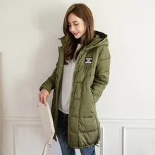 free shipping 2016 winter women s cotton women s long down Slim Down Mianfu Hooded Mianao