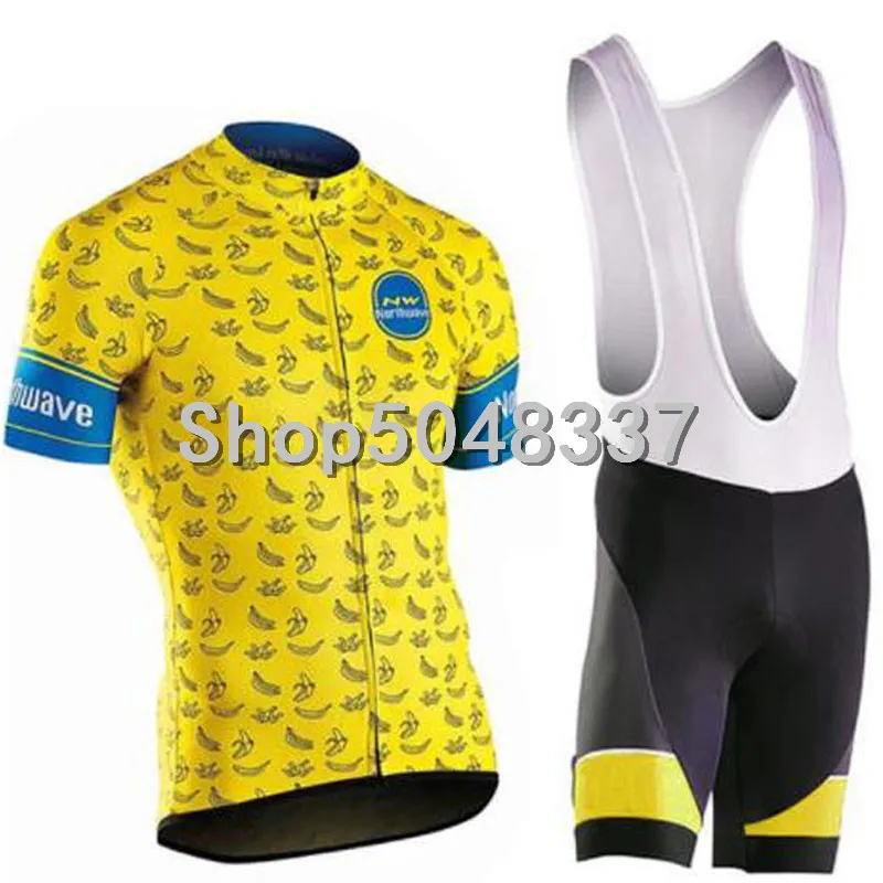 2 nw Men Cycling Jersey Bib shorts Summer Short Sleeve Set Maillot bib shorts Bicycle Clothes Sportwear Shirt - Цвет: 2
